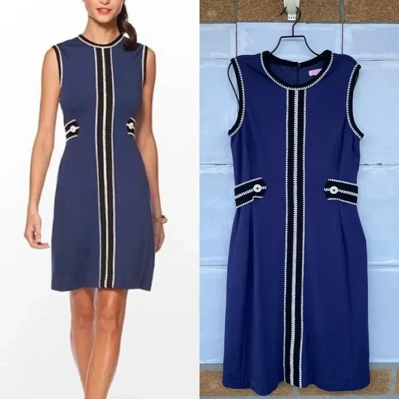 Lilly Pulitzer Fannie Stitch Sheath Dress medium - Picture 1 of 13